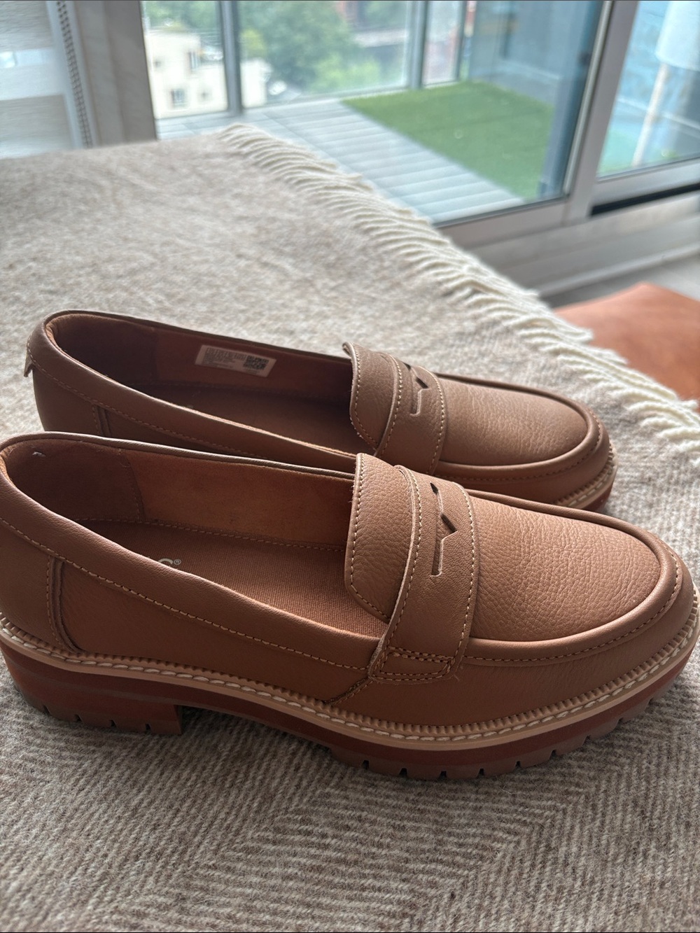 TOMS Penny Loafers in Cognac Brown